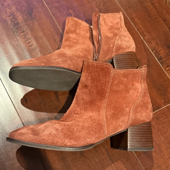 Lucky 🍀 Brand Suede Ankle Boots in Toffee coffee Brown Sz.8 - Picture 3 of 13